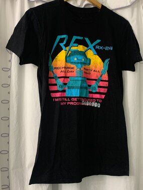 Disney Parks Star Wars DJ REX RX-24 Droid Recharge T-Shirt Oga's Cantina S New